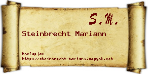 Steinbrecht Mariann névjegykártya